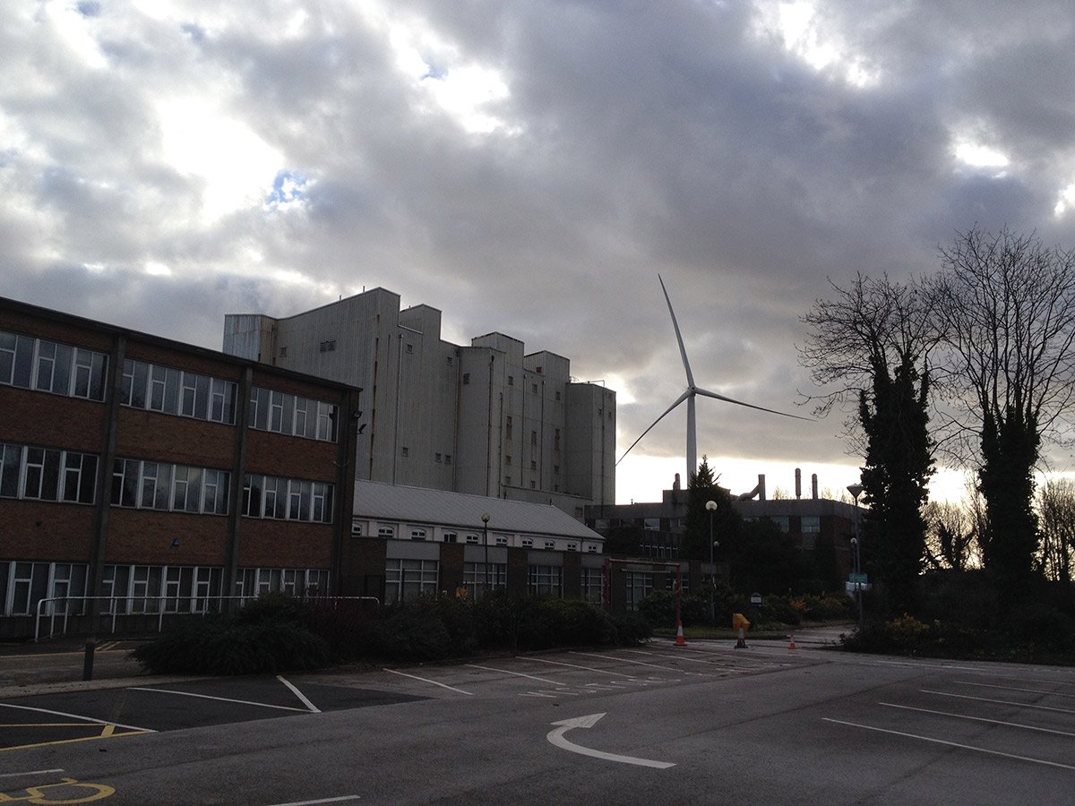 Photograph of Celanese offices and towers